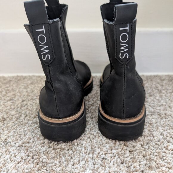 TOMS Skylar Chelsea Boot Black Women's Size 8.5 - Picture 3 of 8
